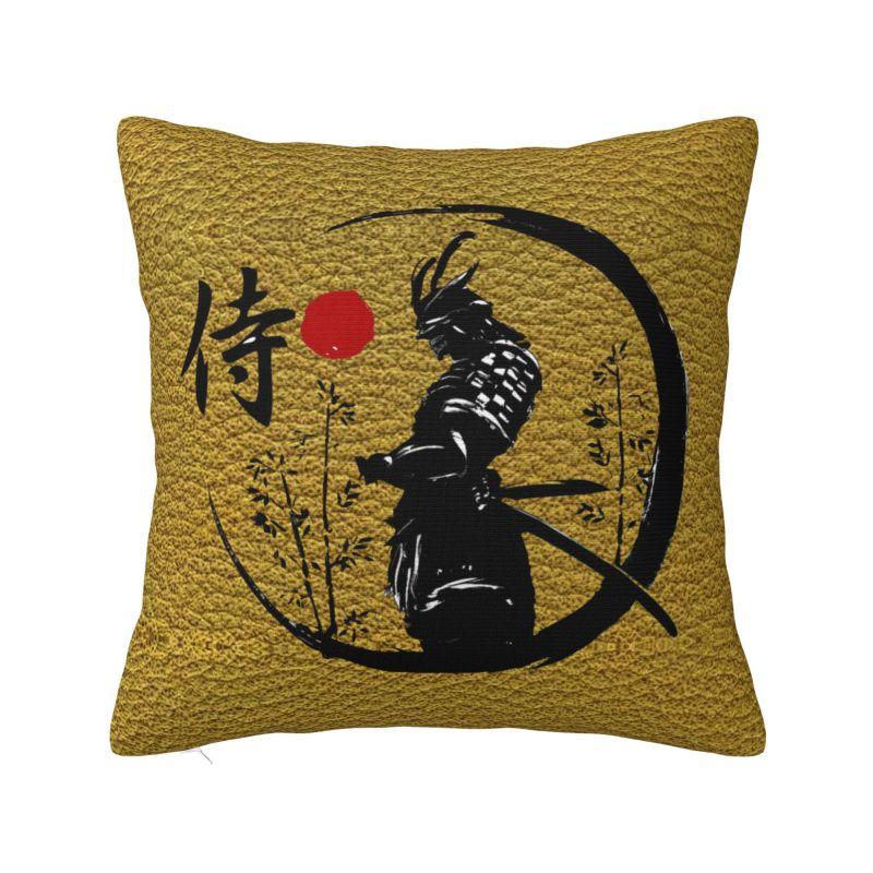 Custom Japanese Samurai Warrior Throw Pillow Decorative Katana Bushido Luxury Cushion Cover Velvet Pillowcase