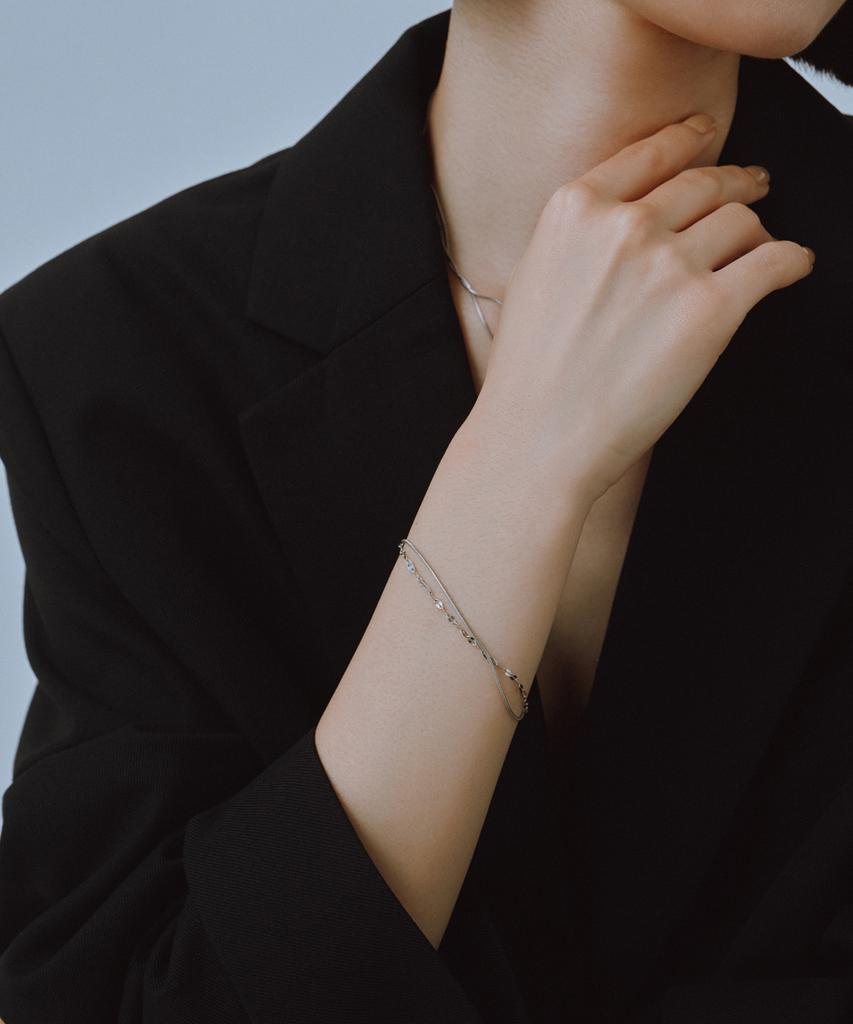 Novice Tokyo Petal & Round Chain Bracelet [Stainless] / Silver
