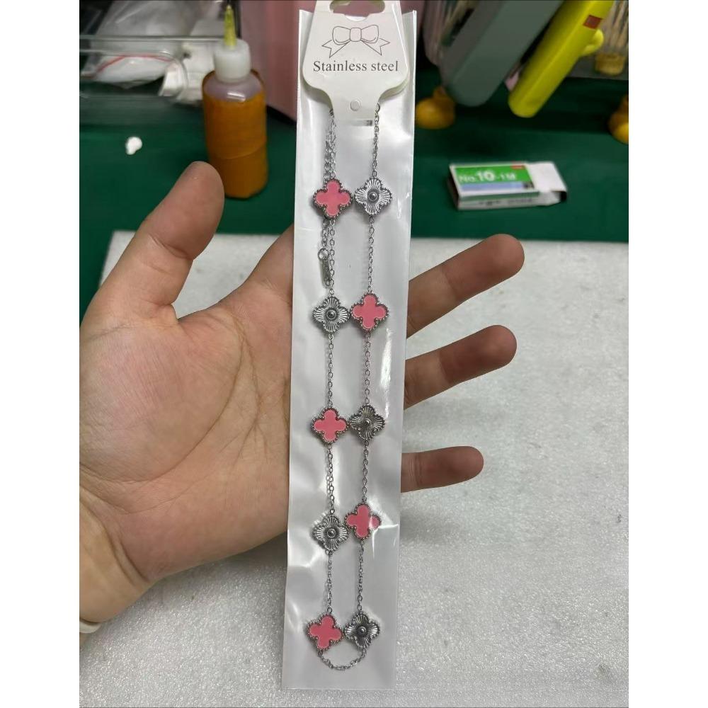 Ten Flower Necklace Double-Sided Four-Leaf Clover Clavicle Chain High-End Women's Necklace