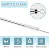 33 Pack of metal straws reble,15 Straight +15 Bent 8.5 Inch Stainless Steel Straws, 3 Cleaning Brushes Included, Perfectly Compatible with 20oz Cup