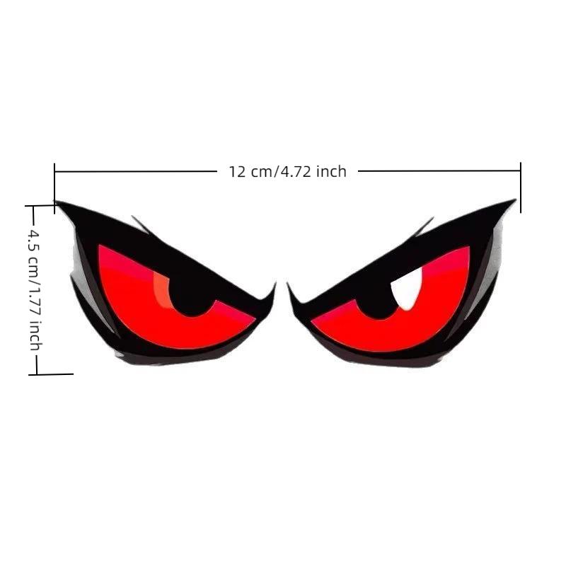 Fierce Eyes Motorcycle Sticker Bold Pattern 1PC Waterproof Decal for Bumpers Laptops Skateboards Windows