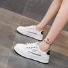 2025 new thick-soled little white shoes women's spring flat-soled fashion versatile explosion showing feet small casual sports board shoes