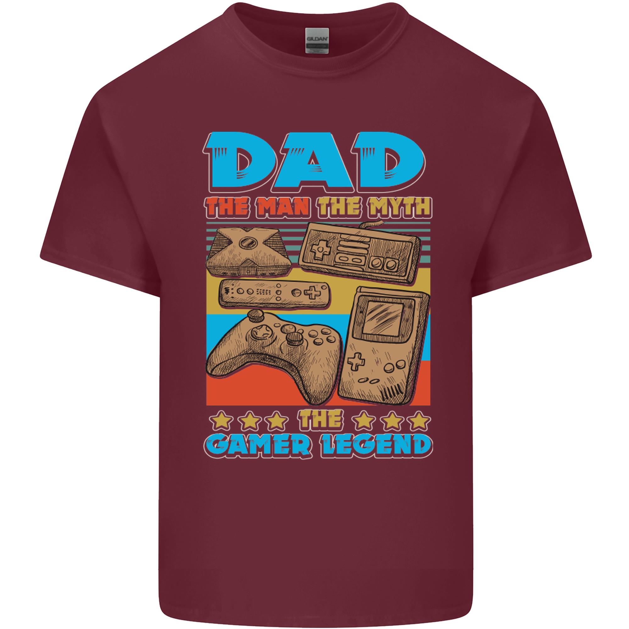Dad Gamer Legend Fathers Day Gaming Funny Unisexs Light Cotton TShirt S