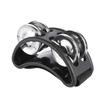 Foot Tambourine ABS Metal 4 Pair Jingle Bell Nylon Strap Black Foot Drum for Adult Kids