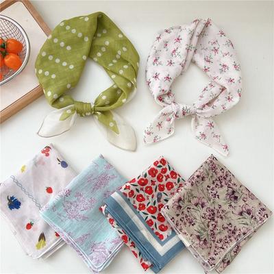 Square Hair Scarf Double Sides Head Handkerchief Fashion Neckerchief  Gift