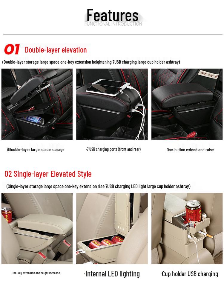 Perodua Myvi Armrest Box - North Deer Model for New and Old Models in Malaysia