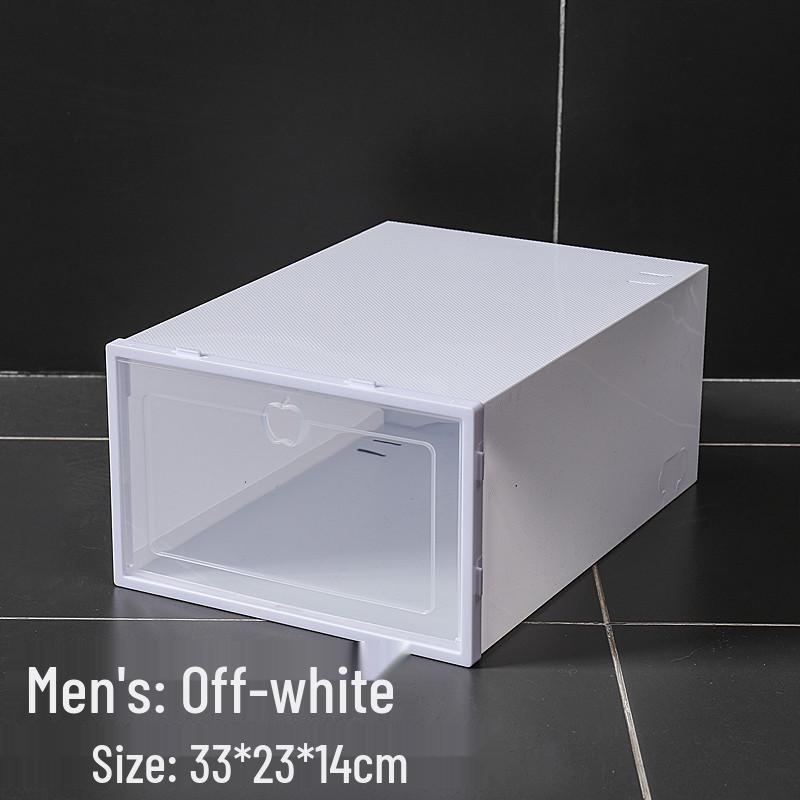 Transparent Foldable Plastic Shoe Storage Box for Men's Shoes – Colorful Home Organization Solution