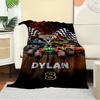 For Monster Jam,Dylan,Eight Themed Flannel Blanket, Glam Style, Digital Print, All Season Comfort, ,for Cozy Plush Flannel Cover166