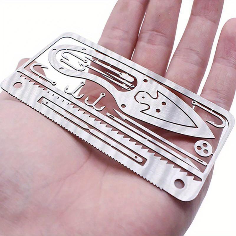 Outdoor Multi-purpose Stainless Steel Tool Card Trap Fish Hook/ Outdoor Camping Tool