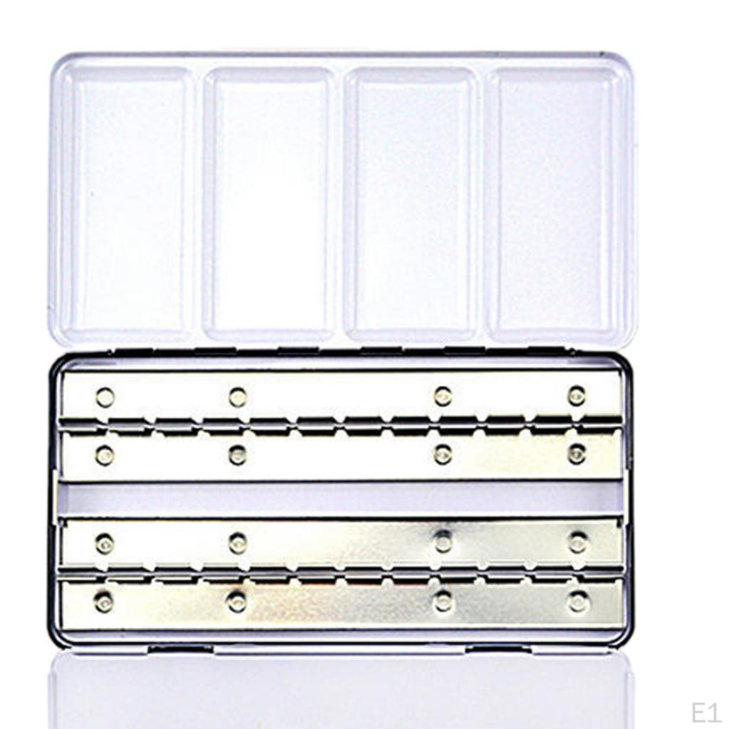 Empty Watercolor Palette DIY Tray with Lid Large Travel Tin Metal Box for