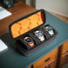 Uhrenbox Organizer für Herren, Uhren-Reiseetui Tragbare Aufbewahrung Uhren-Displayhalter für Armbanduhren mit Anti-Verschiebe-Uhrenkissen