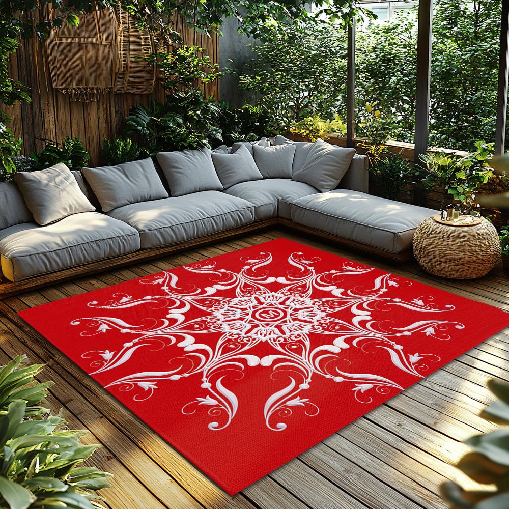 Vintage Persian Area Rug Non Slip Washable Floor Mat Living Room Home Decor Bohemian Carpet Modern Abstract Pattern Red