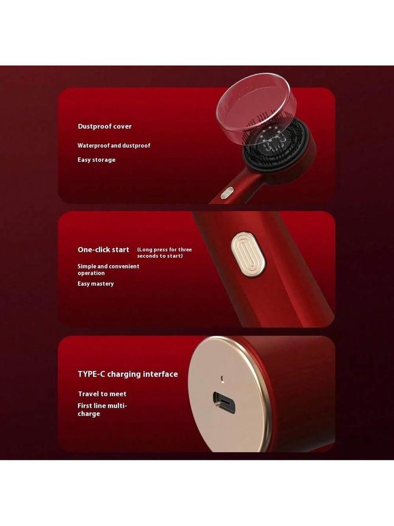 Electric Hair Regrowth Brush with Infrared Light Machine Acupoint Scalp Massage Anti-Hair Loss Exercise Hair Scrubber Combs