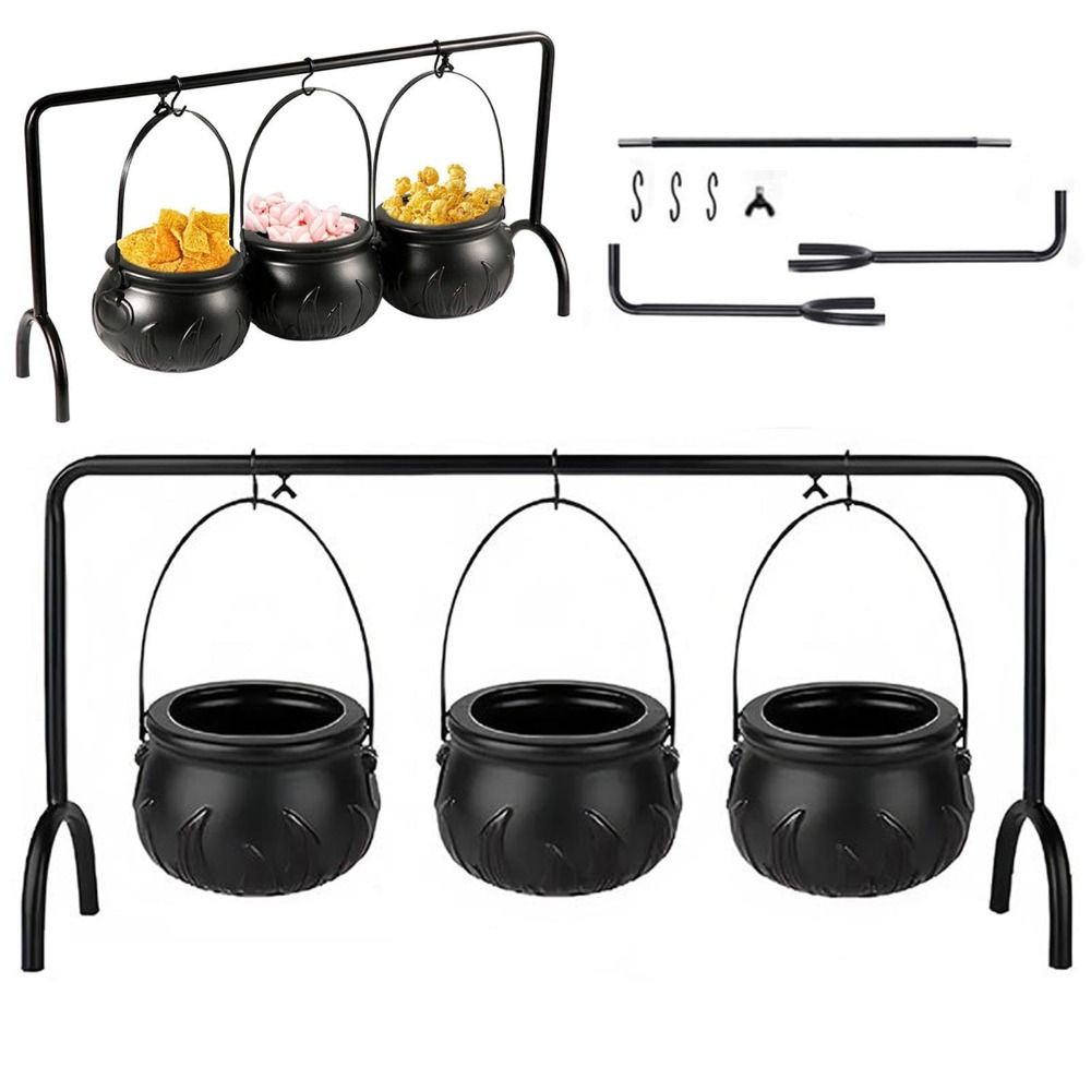 Wiederverwendbarer Halloween-Kessel Lebensmittelhalter Hängende Kessel Schüssel Tischdeko Partyzubehör