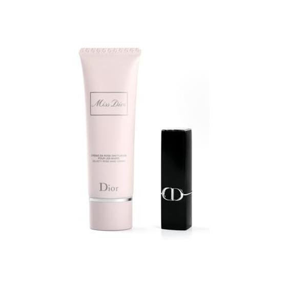 [Domestic genuine product/wrapped] DIOR Dior Hand Cream & Lip Balm Gift Set Miss Dior Hand Cream Rouge Dior #000 Cosmetics Cosmetics Department Store