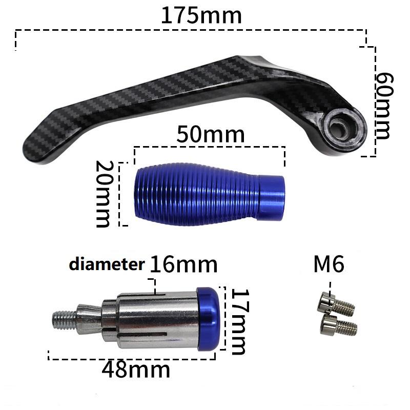 Motorcycle Handlebar Brake Clutch Levers Protector Guard Handle Bar Moto Parts Bike Universal CNC Aluminum + ABS Plastic
