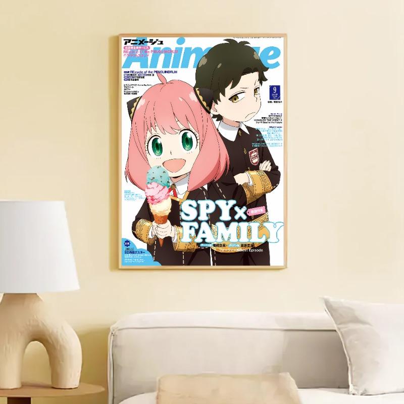 Anime Spy X Family Anya Selbstklebendes Kunstposter Weißpapierdrucke Poster Kunstwerk Heimdeko