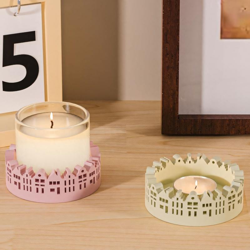 Ring Hollowed House Ashtray Silicone Mold Creative Jewelry Candy Storage Box Concrete Plaster Resin Molds Home Desktop Ornaments