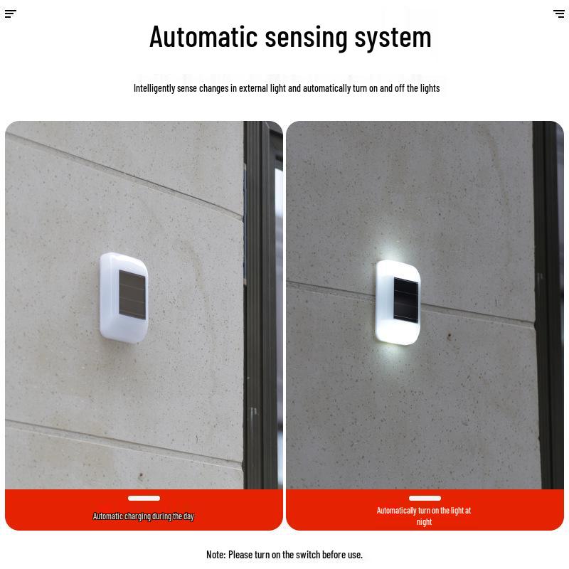 Waterproof Solar Wall Lamp for Outdoor Courtyard and Villa Gardens