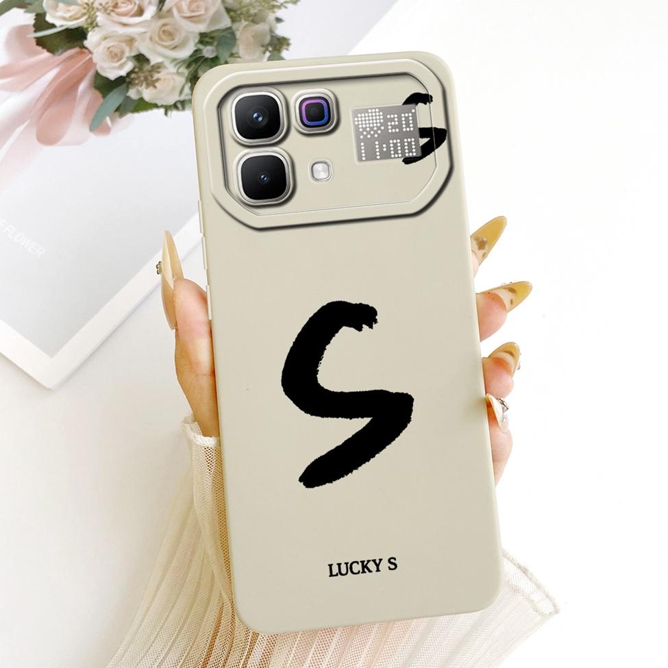 Etui Do Infinix Note 60 Pro X6878 Luksusowe Litery A-Z Modne Fajne Korona Silikonowe Funda Do Obudowy Telefonu Infinix Note60 Pro