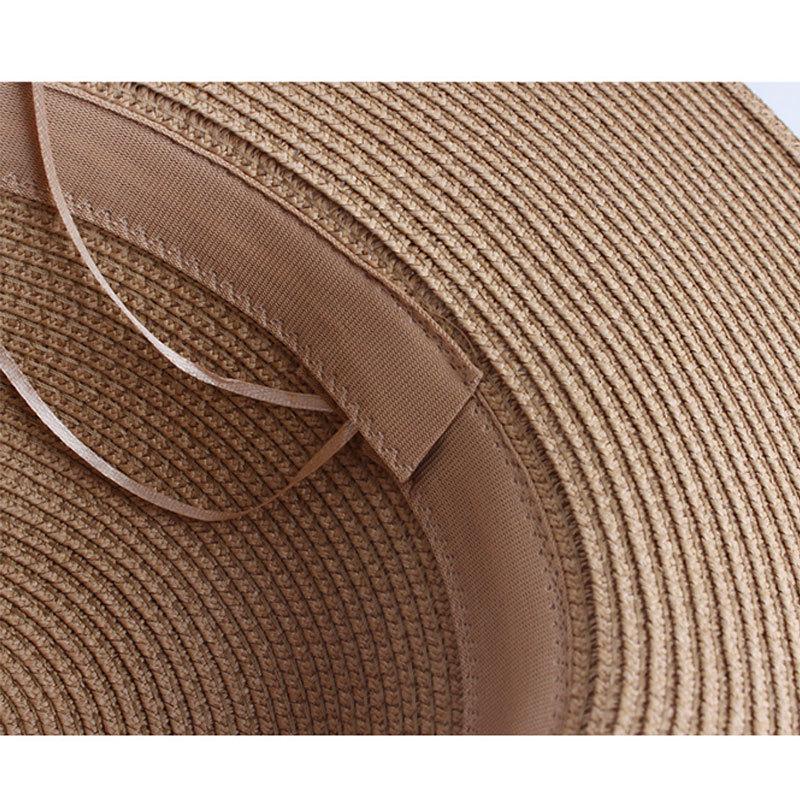 Summer Ladies Outdoor Travel Visor Beach Large Brim Sun Hat Dome Straw Hat