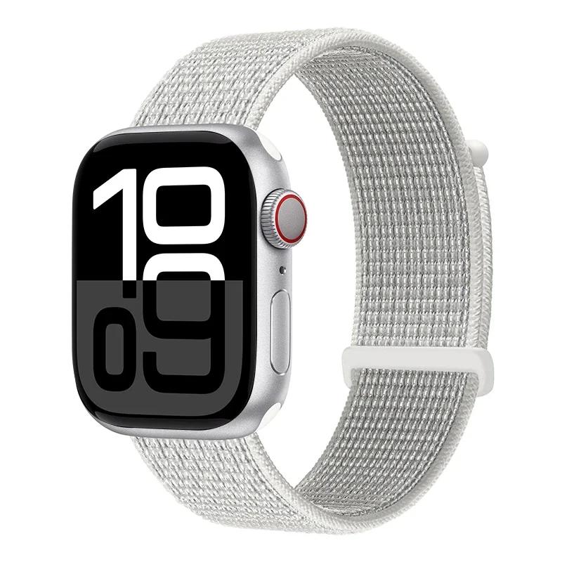 Laço de Nylon para Pulseira Apple Watch 46mm 45mm 44mm 49mm 46mm 40mm 41mm 38mm 42mm Correa Pulseira iWatch Série 6 Se 7 8 9 10 11 ultra1/2/3 pulseira