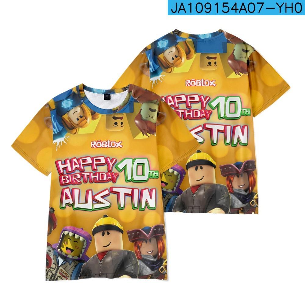 T-shirt Roblox pour enfant Garçons T-shirt Sportif de Jeu Enfant Dessin Animé Manches Courtes Haut Impression 3D Décontracté Rue Harajuku Vêtements