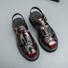 Fashion New Men Beach Sandals for Summer Black Red Thick-soled Anti-slip Lightweight Comfortable Fashionable Brand Sandals Size 38-46