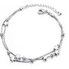 kelistom 925 Sterling Silver Bracelets for Women Teens, Love Heart Charm Chain Bracelet Bangle Fashion Jewelry Gifts
