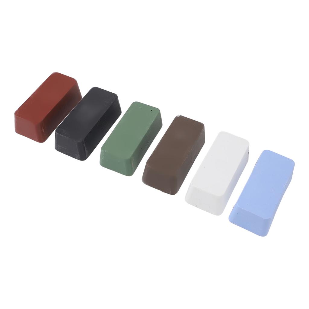 6 Pcs Metal Polishing Bar Multi Functional Solid Wax Metal Buffing Paste for Stainless Steel