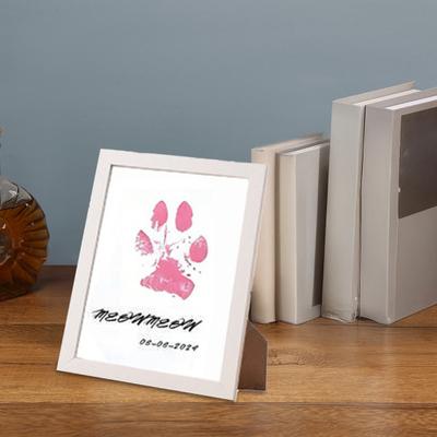 Kit Imprimare Lăbuță Fără Cerneală Tampoane Curate și Carduri de Imprimare Set Imprimare Lăbuță Fără Murdărie pentru Câini Pisici Imprimare Nas Amprentă Labă Suvenir