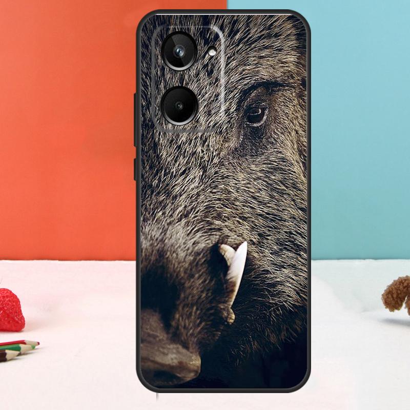 Wild Boar For Realme GT Neo 5 GT3 GT5 9 10 11 12 Pro Plus C25s C21Y C30 C31 C33 C35 C51 C53 C55 Case