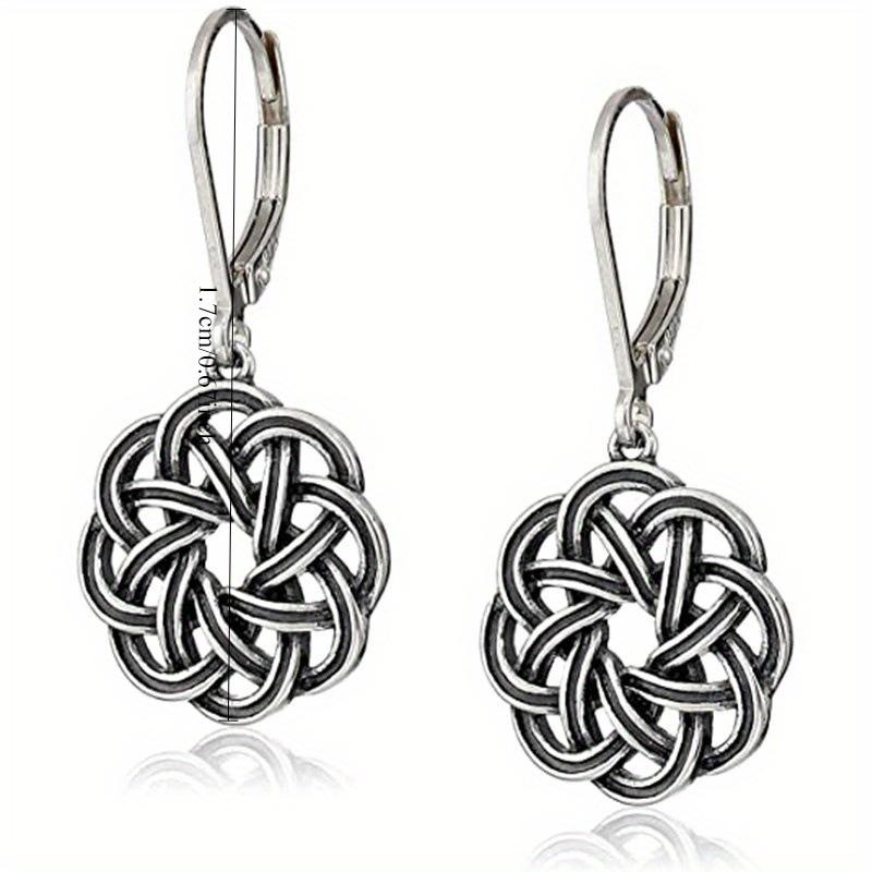 1 Pair of Fashionable Retro Earrings, with Empty Support, Elegant and Atmospheric Woven Earrings, Classical Ethnic Style Ear Buckles