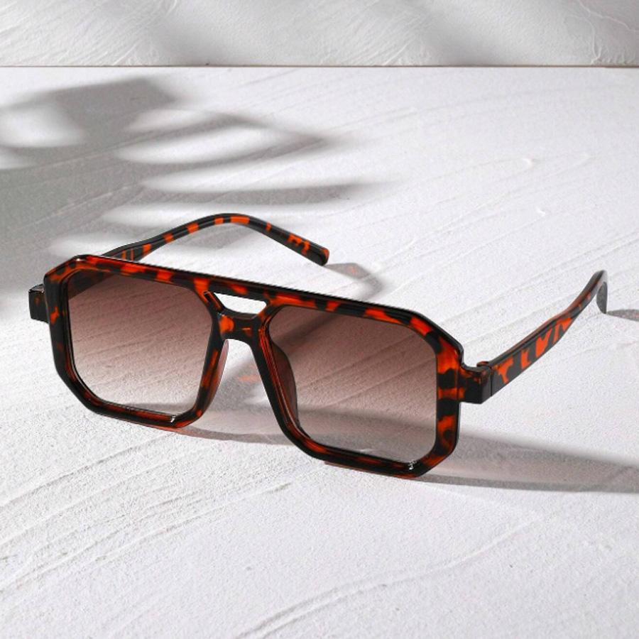Women Fashion Square Frame Sunglasses Vintage Style Casual Outdoor Summer Beach Accessories Glasses Men