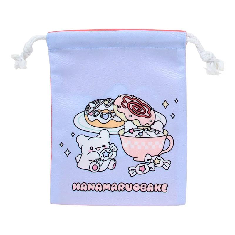 Sanrio HANAMARUOBAKE Set of 3 Drawstring Bags (Pastel Sweets Pop) Japan NEW