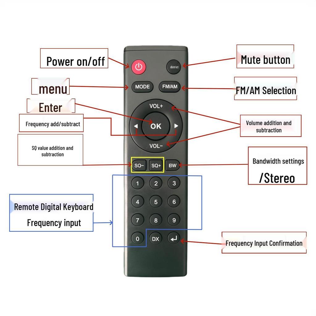 TEF6686 High-Sensitivity Desktop Stereo Radio with Infrared Remote Control