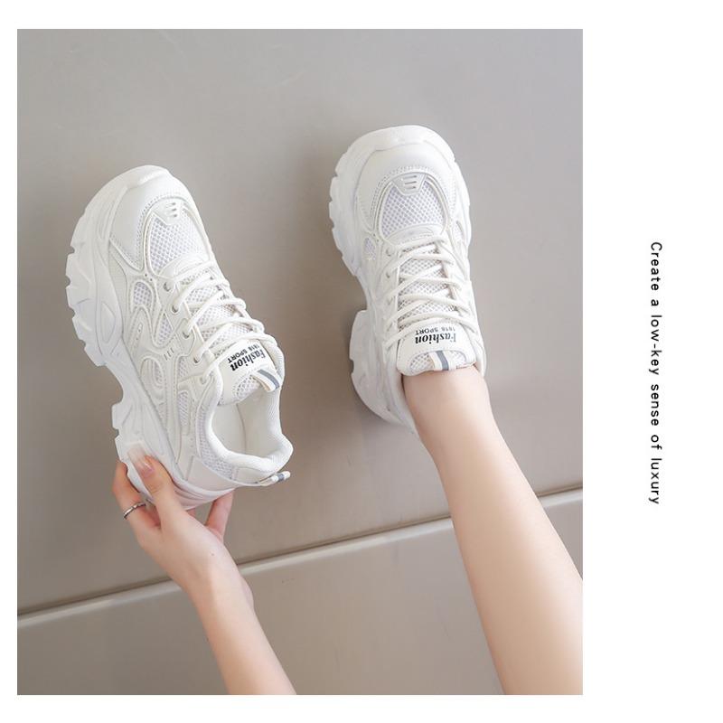 Black Internet Celebrity Thick Soled Fashionable Student Sports Shoes Casual Women's Shoes Spring