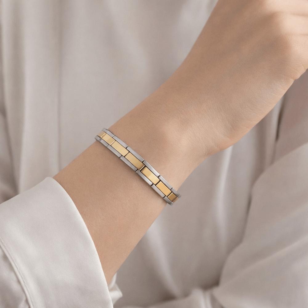 Stretchable Italian Chain Link Bracelet 7mm Popular Modular Stainless Steel Bracelet Square HipHop Elastic Hand Chain Jewelry