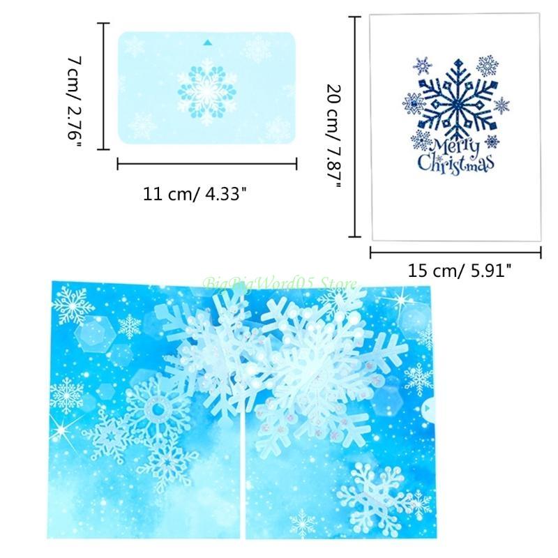 24TE 3D Snowflake Greeting Card Fine Papercraft Party Decoration Greeting Small Kits