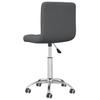Dining Chair Swivel Dark Grey Fabric