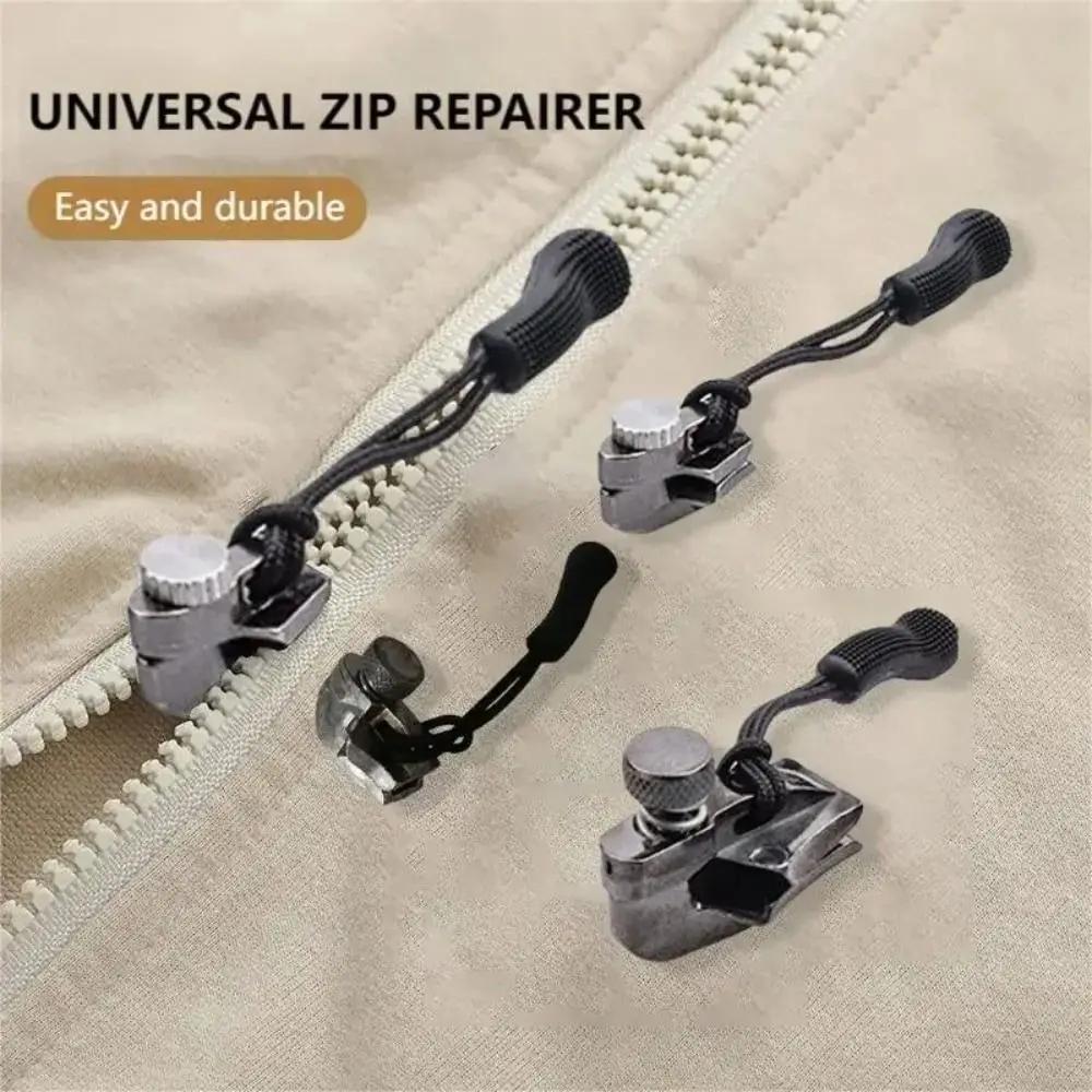 Durable 3 Different Size Zipper Repair Kit Replacement Bad Buckle Universal Zipper Head DIY Slider Teeth Suitcase Zipper Head