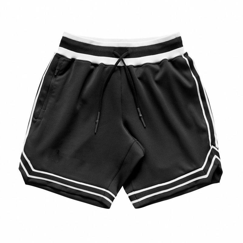 Men's Fitness Sports Shorts With Adjustable Waist And Hidden Zipper Pockets