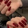 Rote Gel-Ballett-Fingernägel: Wasserdichte, abnehmbare, tragbare Nagelsticker