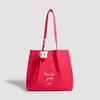 Korean Lazy Wind Red Canvas Bag Women 2025 New Trendy Large Capacity Commuter One Shoulder Tote Bag Women