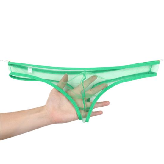 Men Briefs Stretchy See-through Low Waist No Bound Feeling Mesh Men Underpants Inner