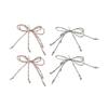 Elegant Beaded Bows Ear Rings Piercing Jewelry Simple Butterfly Knot Accessory for Daily Wear Bowknot Studs Accessory