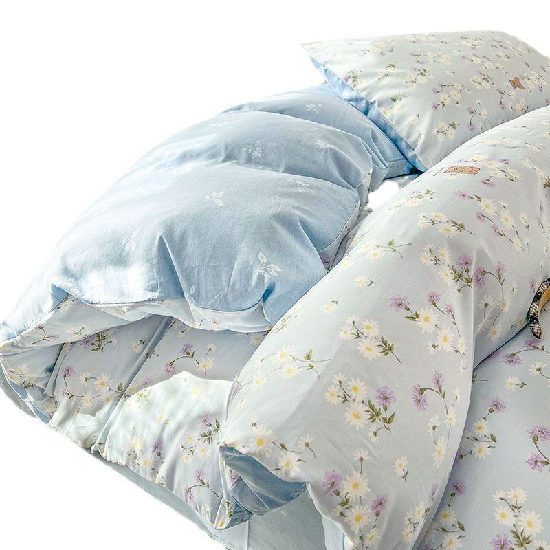 Home Textiles 60 Long-Staple Cotton Pure Cotton 4Pcs Set Cotton Bed Sheet Quilt Cover 3Pcs Set Bed Hat Class A Maternal And Infant Grade