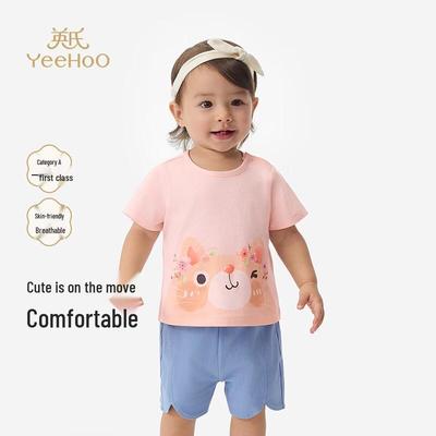 Kids' Summer Cotton Cartoon Short Set