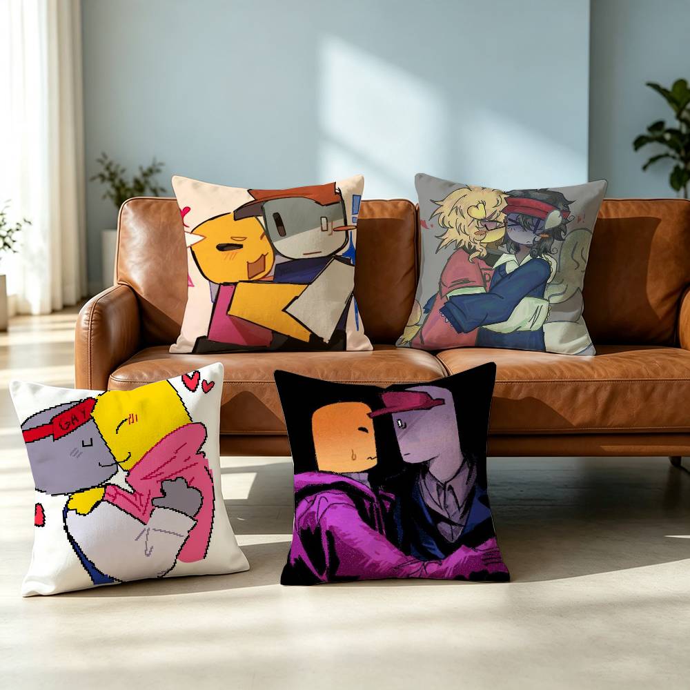 B-Bad Things Andrew Ivan Square Double-Sided printed Pillow Case Bedroom Bedside Pillow Sofa Cushion Cover Gift
