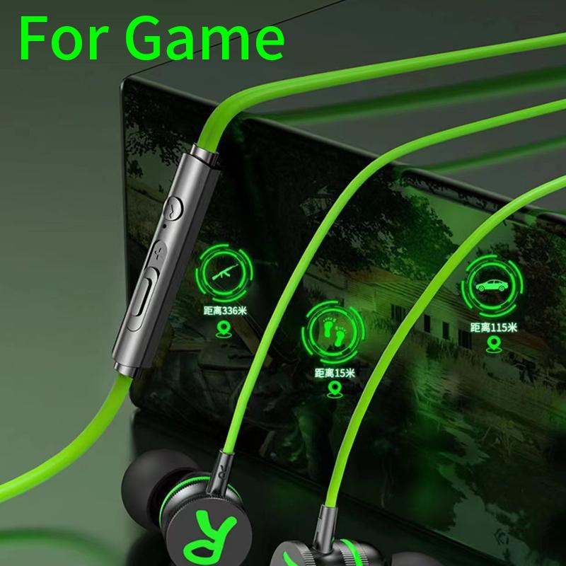 Pffee 3.5mm  Type C Hifi Wired Earphones Game Earbuds Super Bass With Microphone Noise Canceling